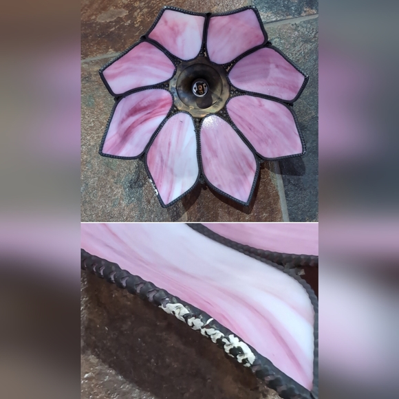 Vintage Slag Glass Pendant Light - Picture 10 of 12